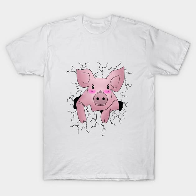 cute pig lover gift,animal lover gift T-Shirt by fall in love on_ink